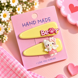 BEAR KOREAN SET OF 2 HAIR CLIPS