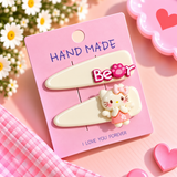 BEAR KOREAN SET OF 2 HAIR CLIPS