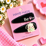 BEAR KOREAN SET OF 2 HAIR CLIPS