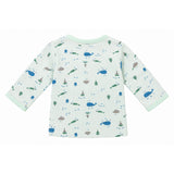 AQUA PRINT DOUBLE LAYER MUSLIN NIGHTSUITS WITH LINING - SEA GREEN