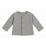 TEXTURED DOUBLE LAYER MUSLIN NIGHTSUIT - GREY