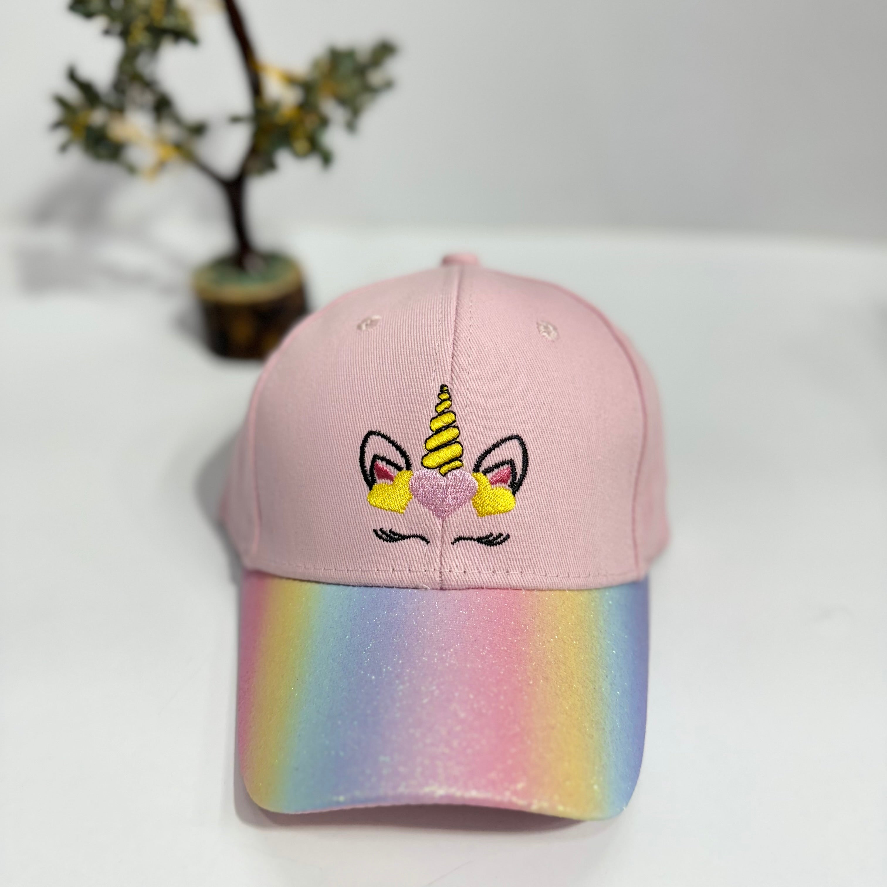 RAINBOW UNICORN GLITTER CAP