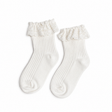 PACK OF 3 FRILL BOW & CHARM DETAILED ANKLE LENGTH SOCKS - WHITE