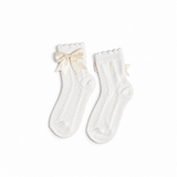 PACK OF 3 FRILL BOW & CHARM DETAILED ANKLE LENGTH SOCKS - WHITE