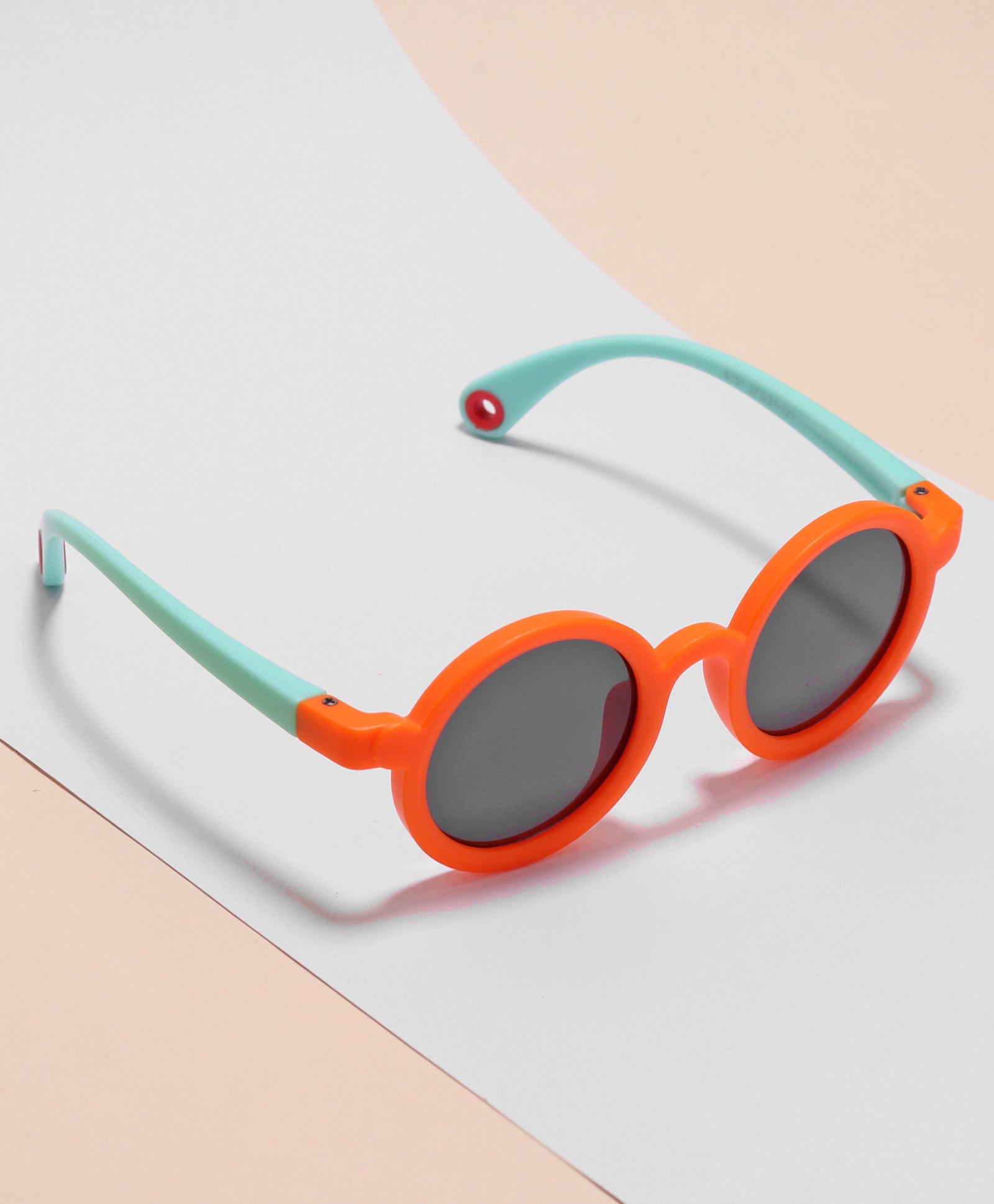 Solid Round Sunglasses - ORANGE