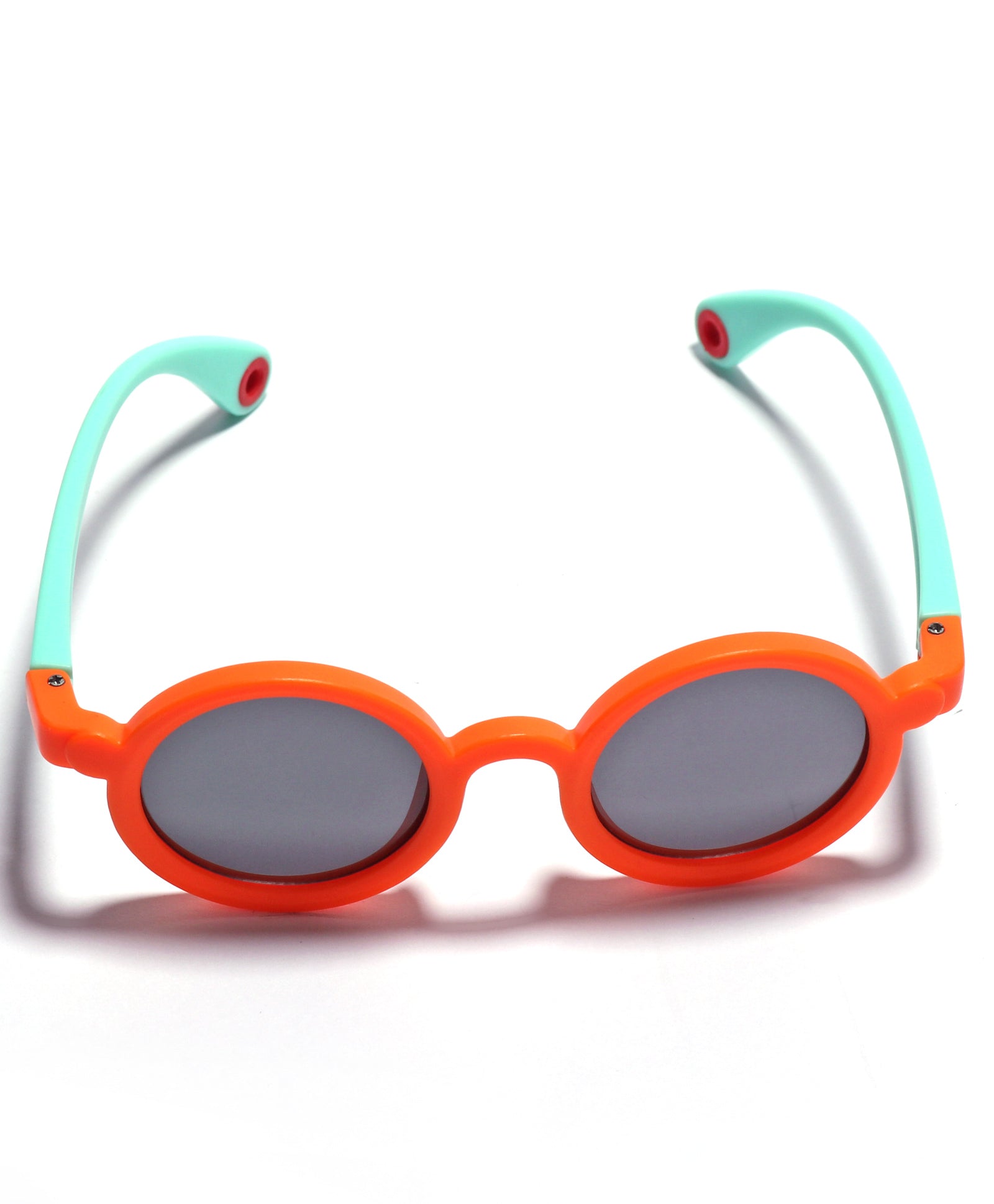 Solid Round Sunglasses - ORANGE