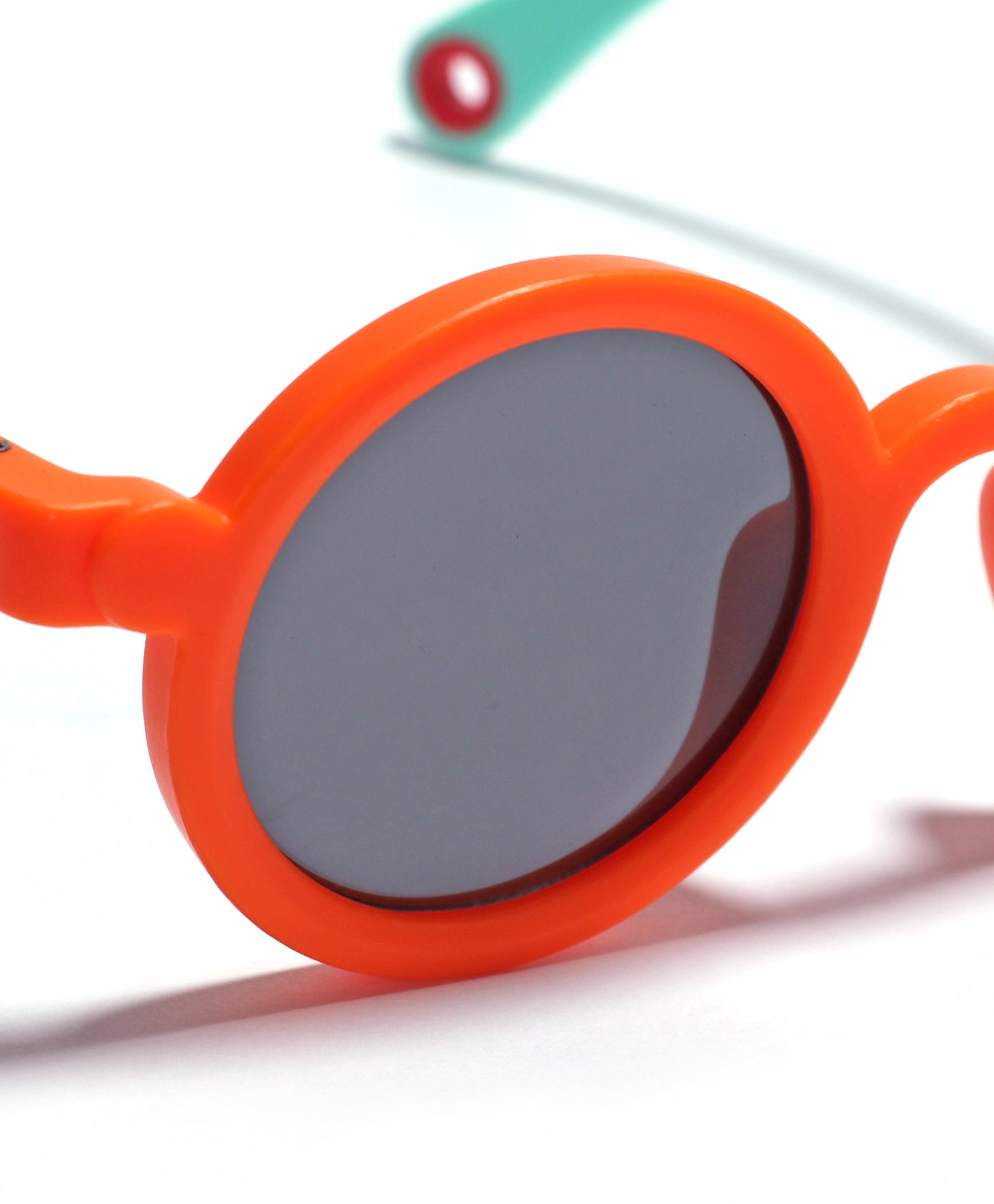 Solid Round Sunglasses - ORANGE