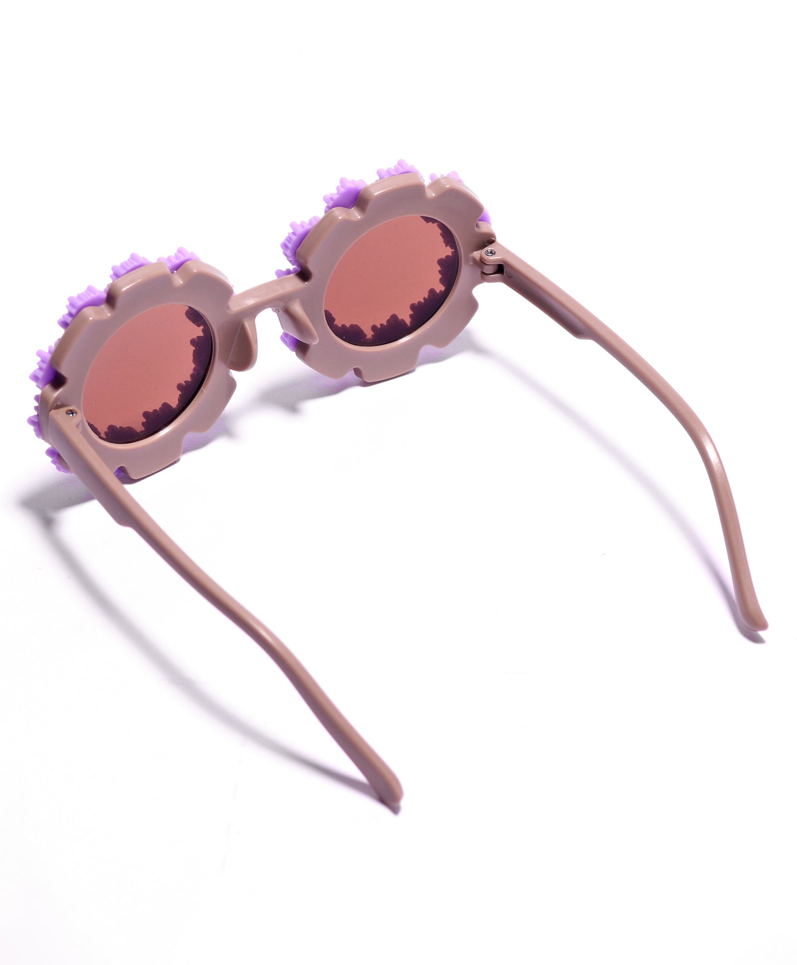 SUNFLOWER APPLIQUE SUNGLASSES - PURPLE