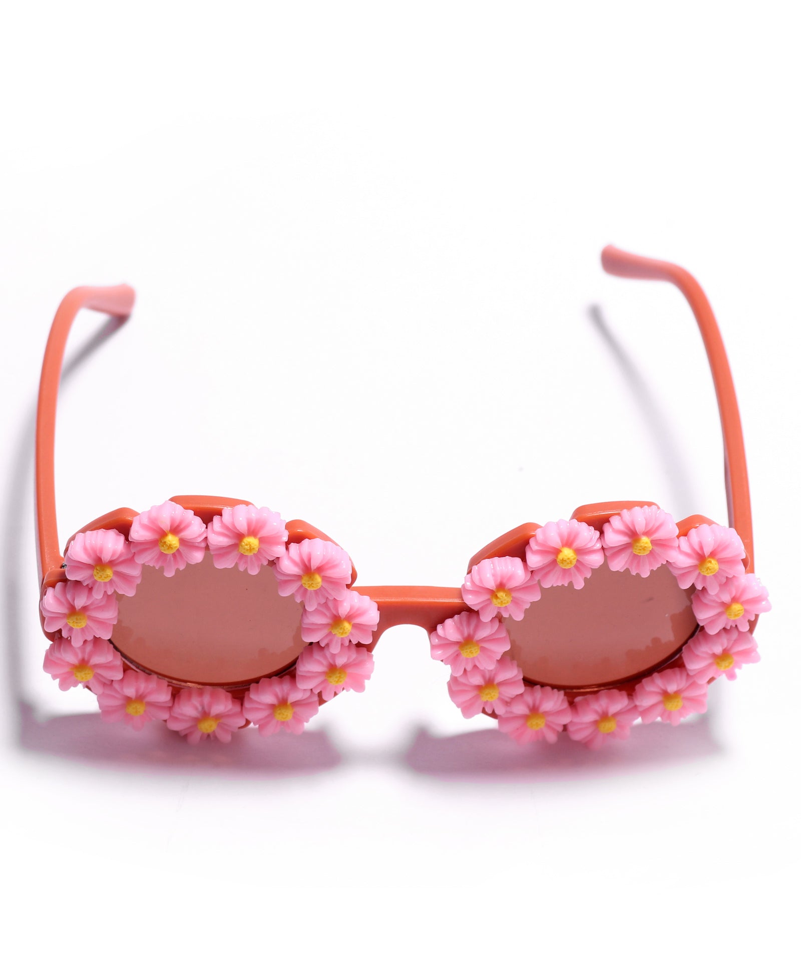 SUNFLOWER APPLIQUE SUNGLASSES - PINK