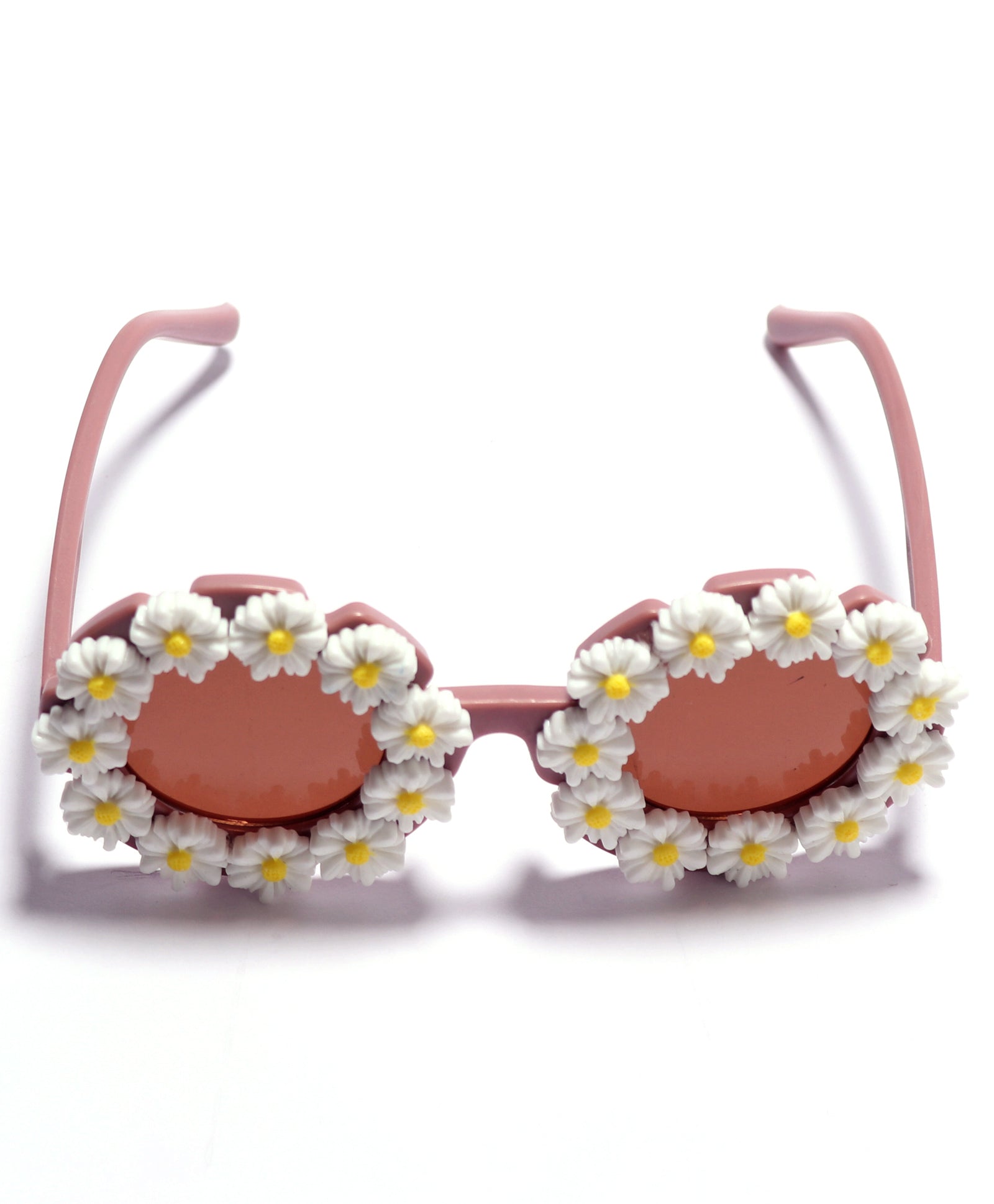 SUNFLOWER APPLIQUE SUNGLASSES - WHITE