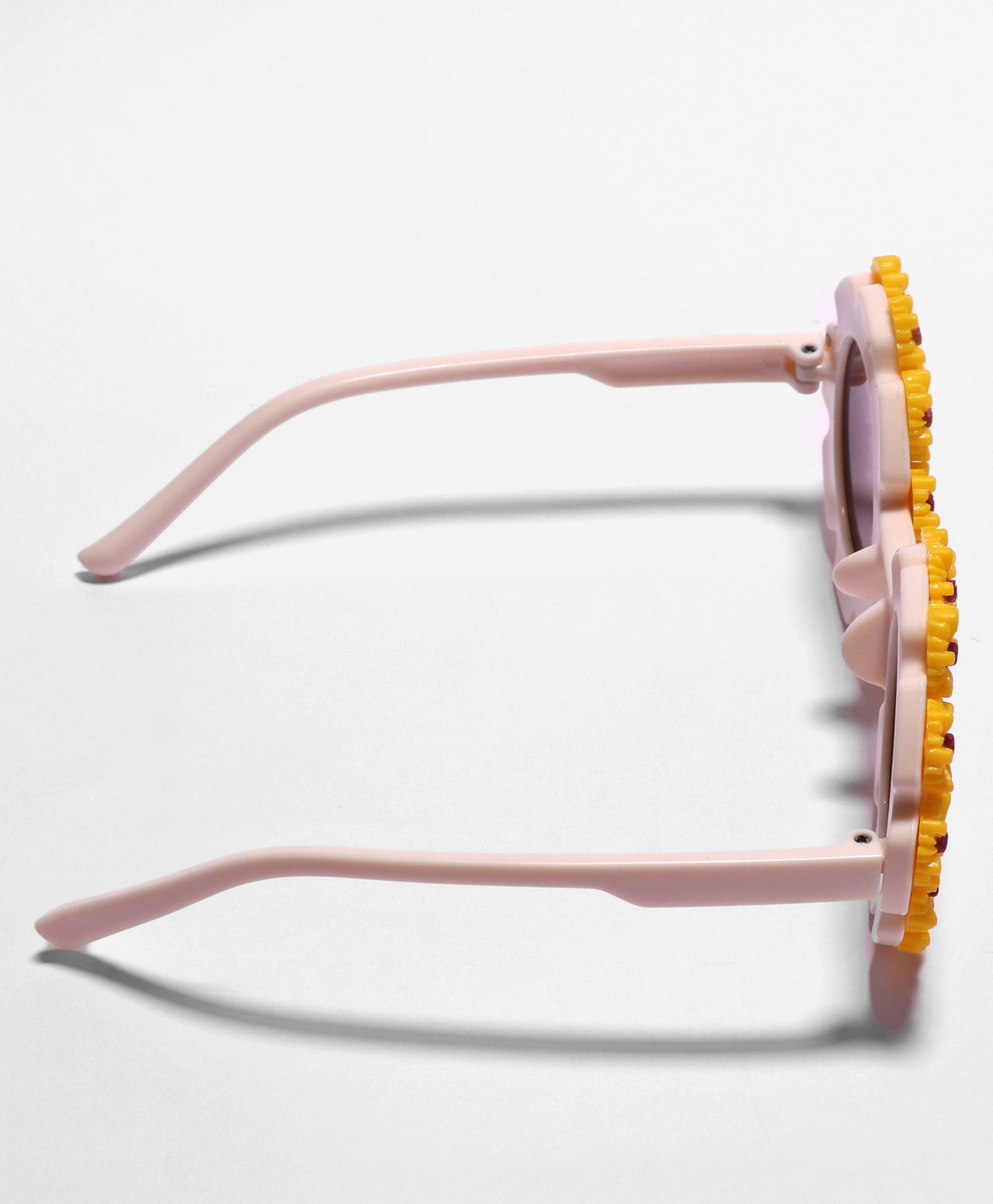 SUNFLOWER APPLIQUE SUNGLASSES - YELLOW