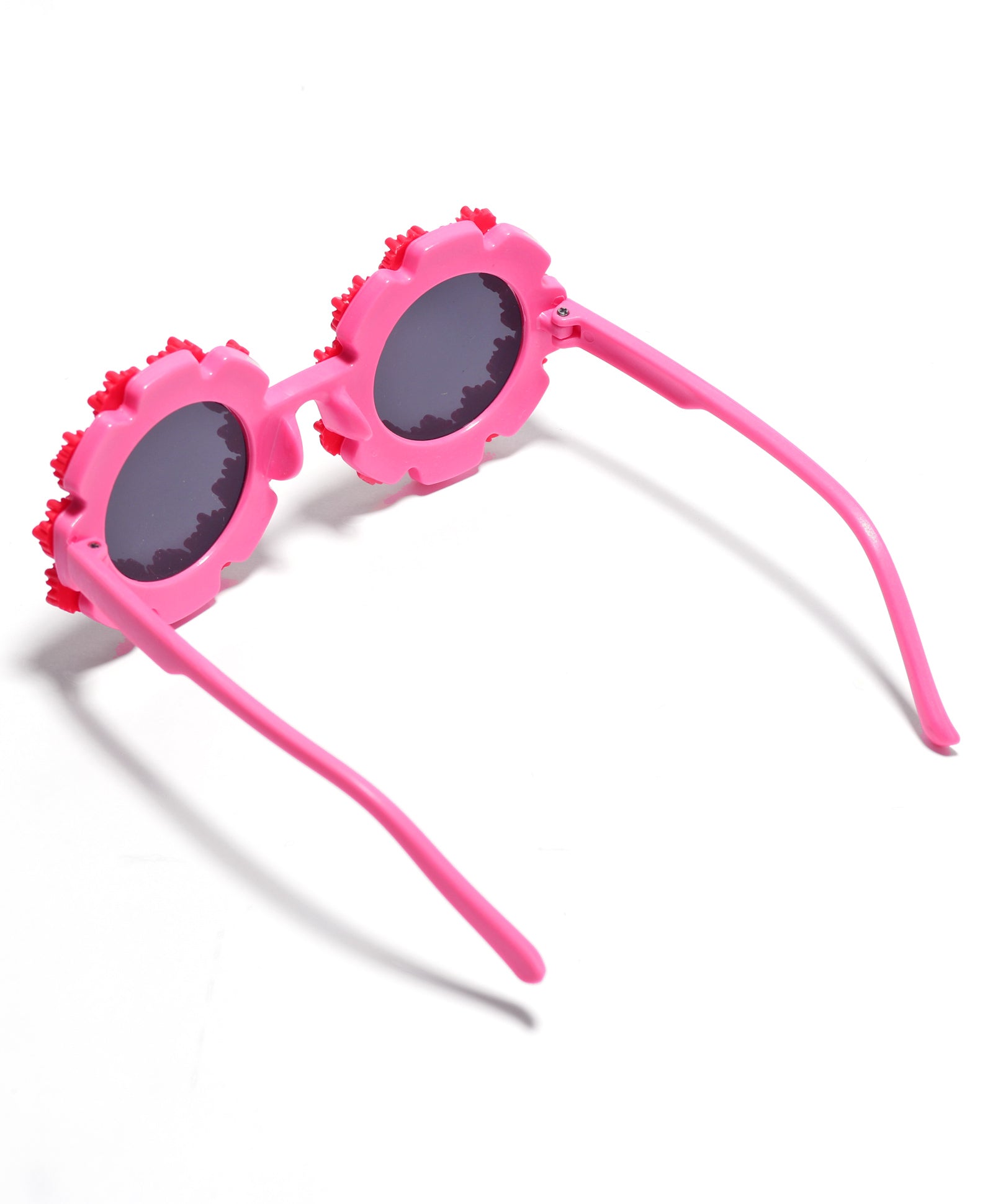 SUNFLOWER APPLIQUE SUNGLASSES - RED