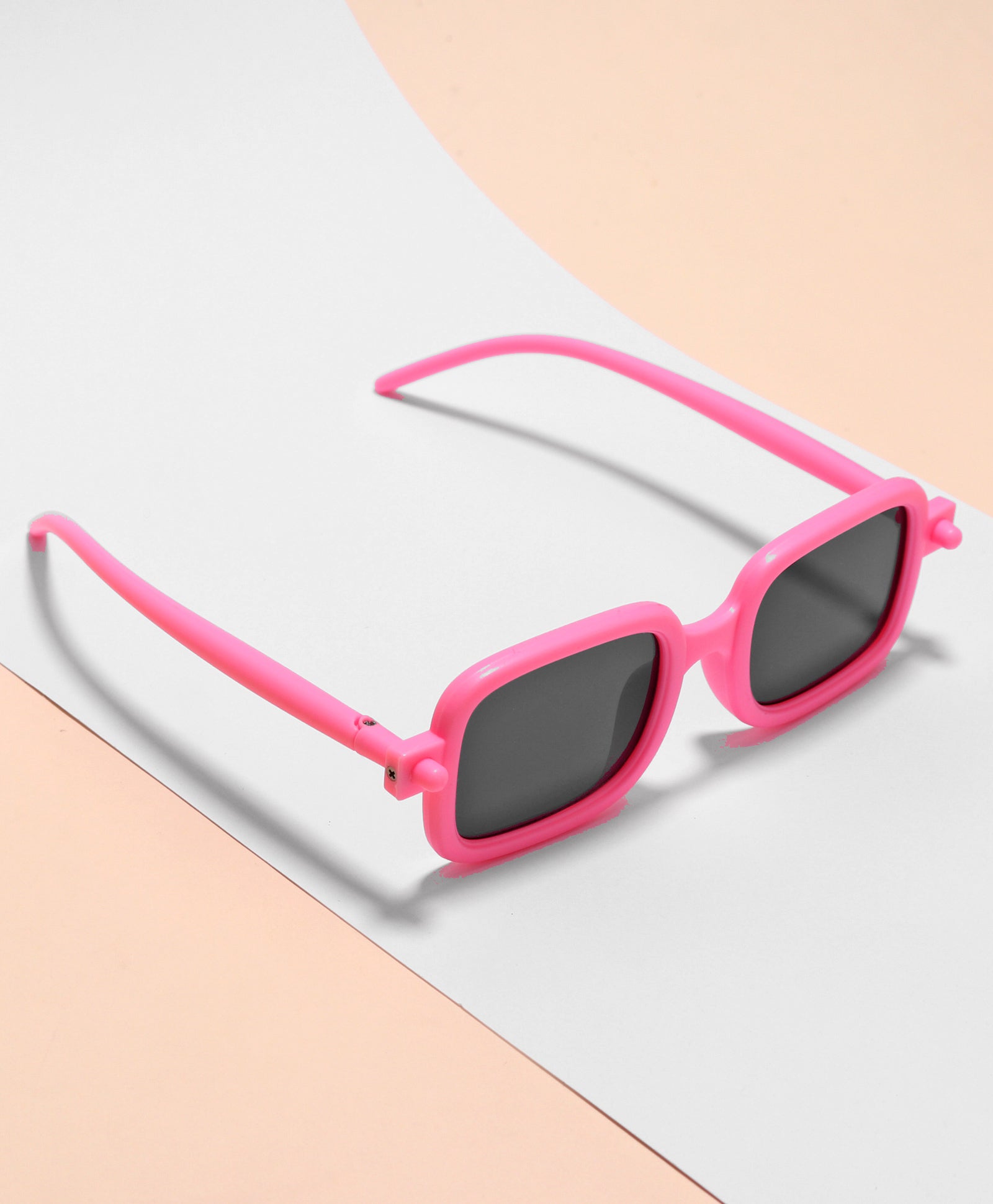 SOLID SUQARE SHAPE SUNGLASSES - PINK