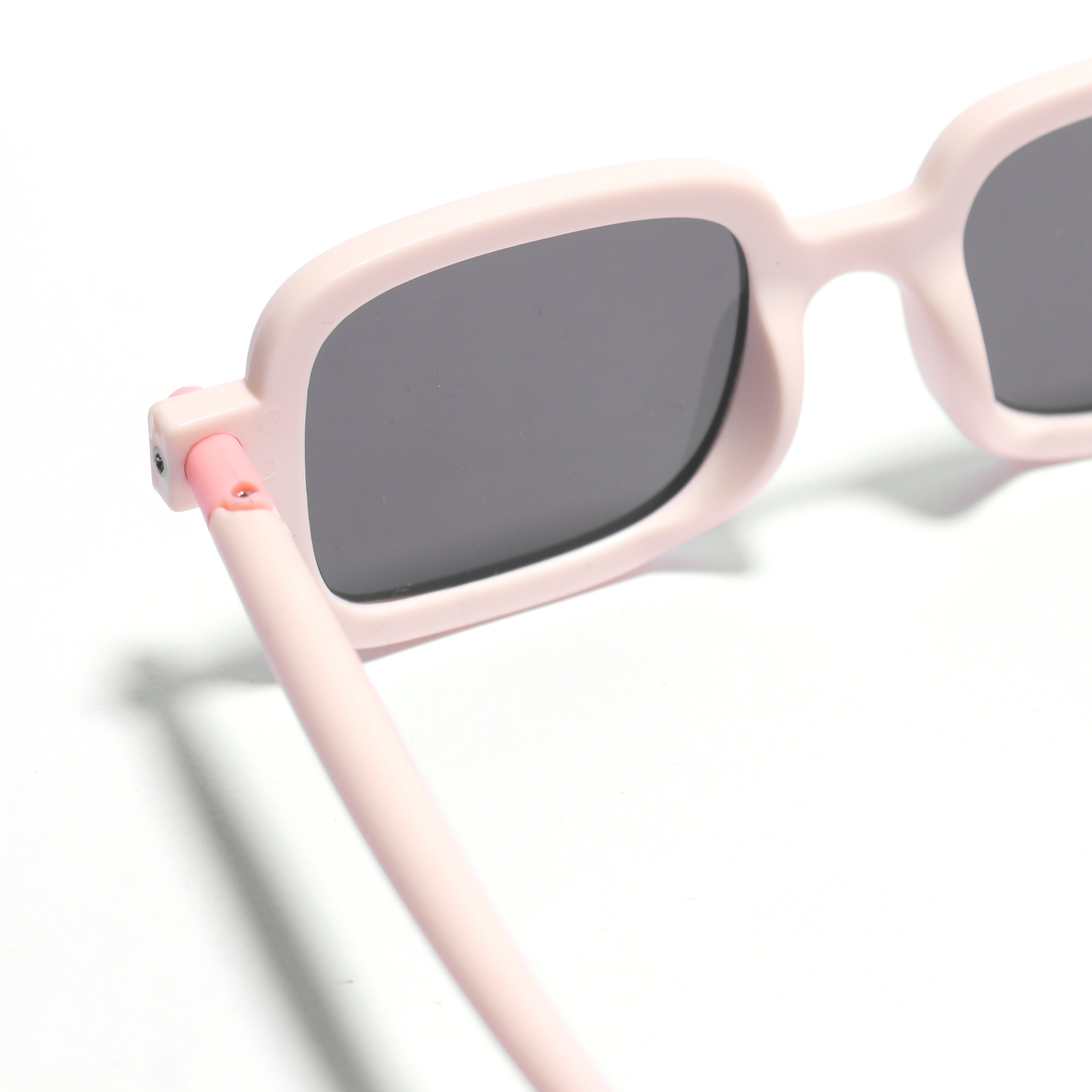 SOLID SUQARE SHAPE SUNGLASSES - CREAM