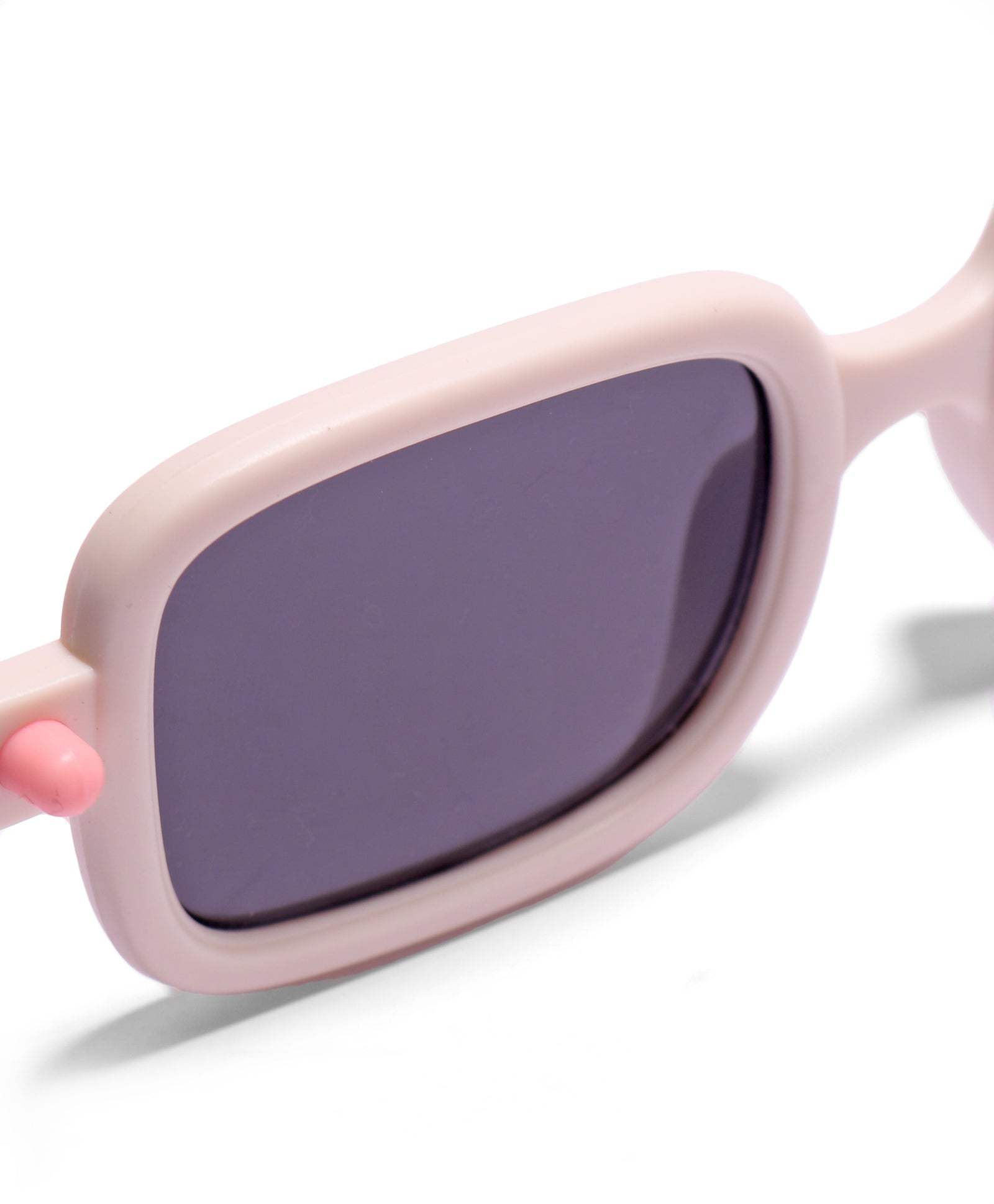 SOLID SUQARE SHAPE SUNGLASSES - CREAM