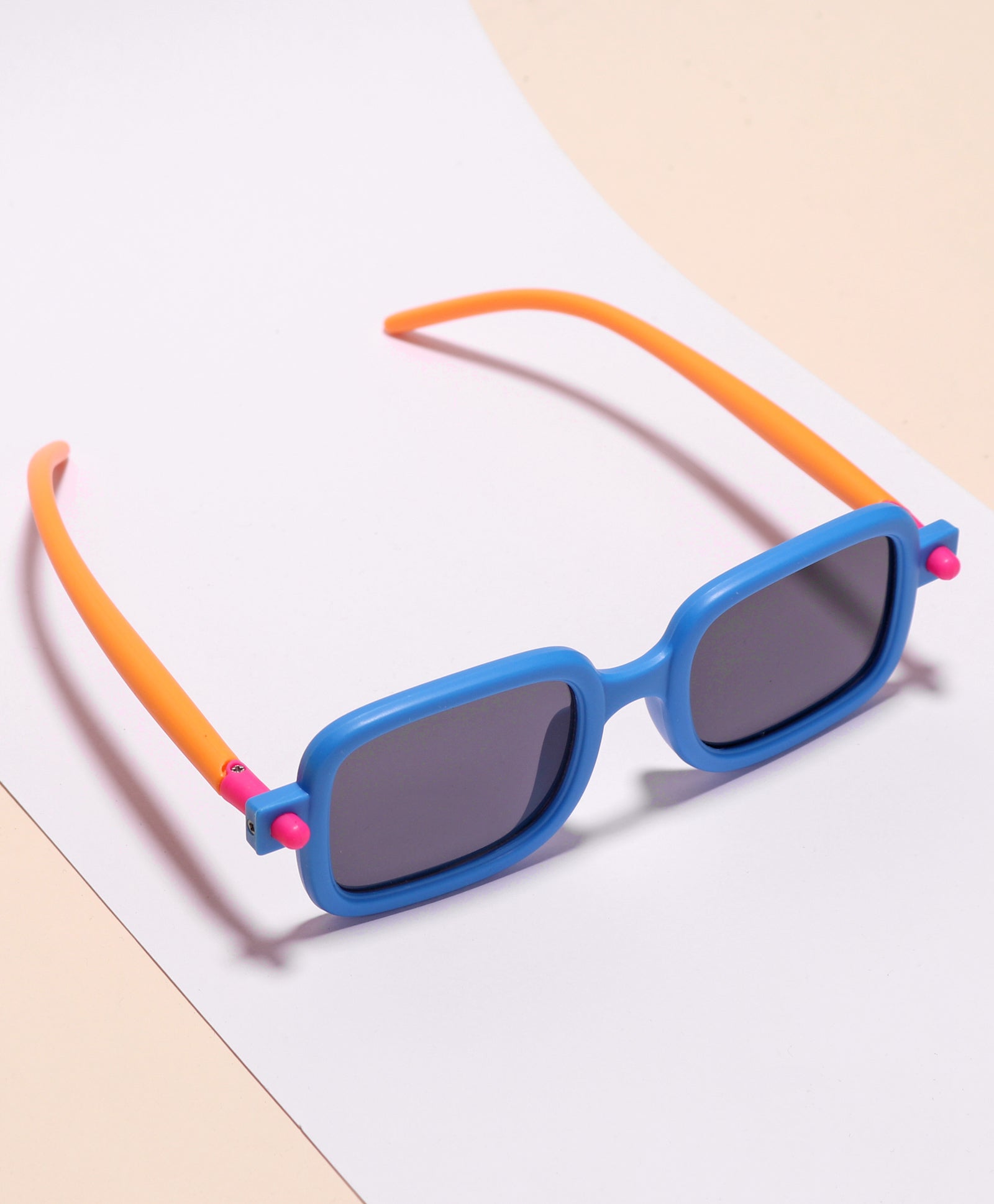 SOLID SUQARE SHAPE SUNGLASSES - BLUE