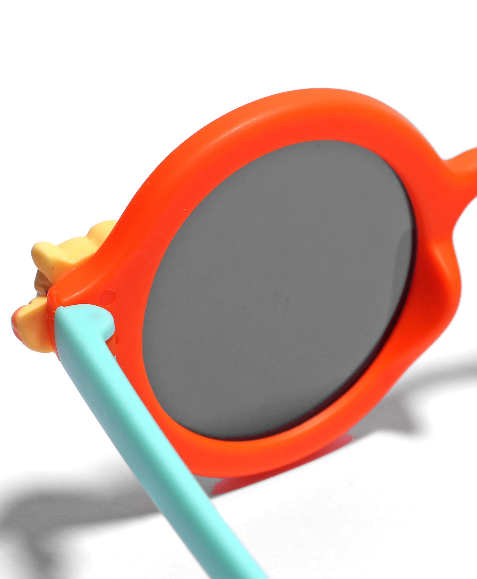 CARTOON APPLIQUE ROUND SUNGLASSES - ORANGE