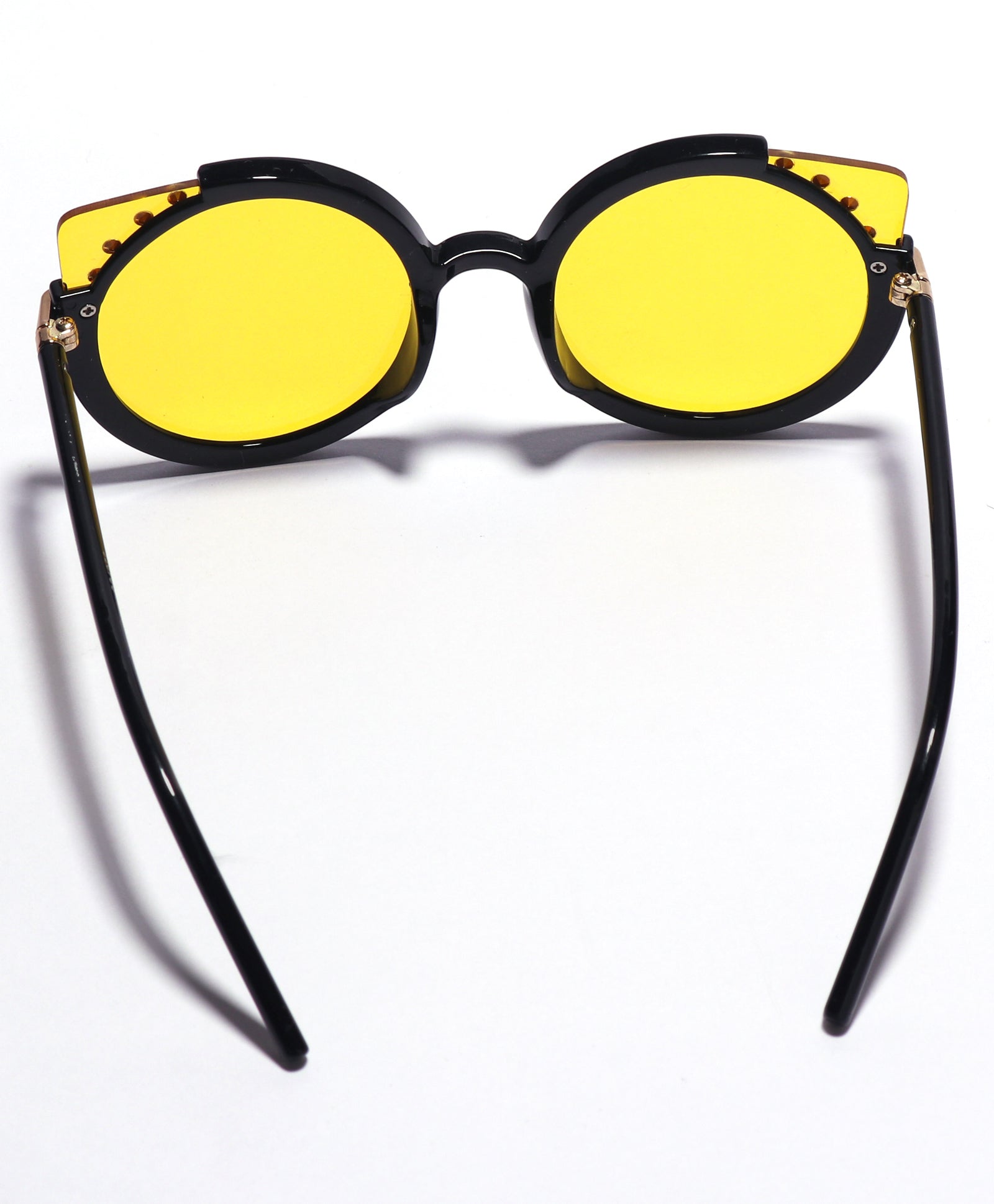 BEADS EMBELLISHED SUNGLASSES - YELLOW