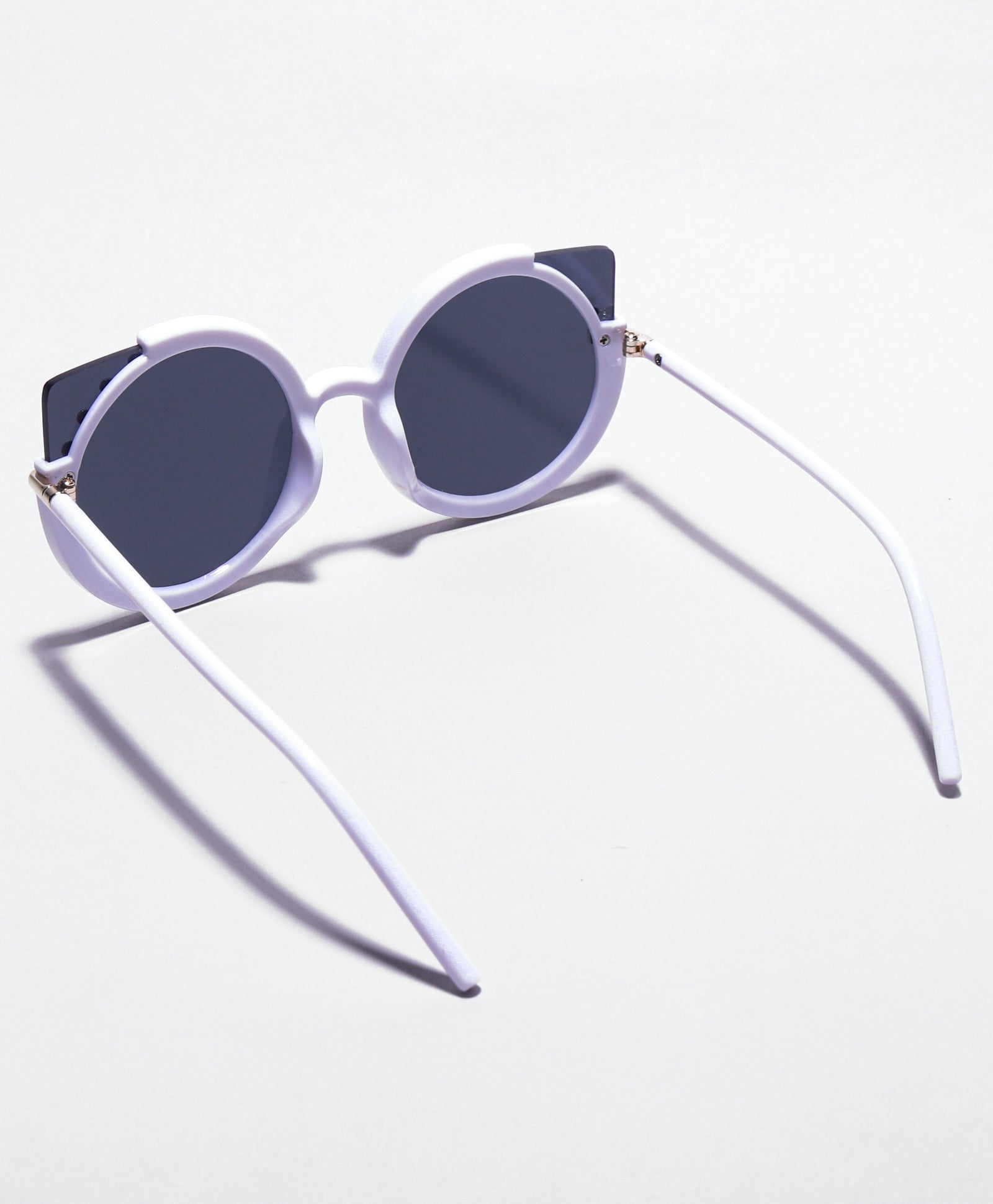 BEADS EMBELLISHED SUNGLASSES - WHITE