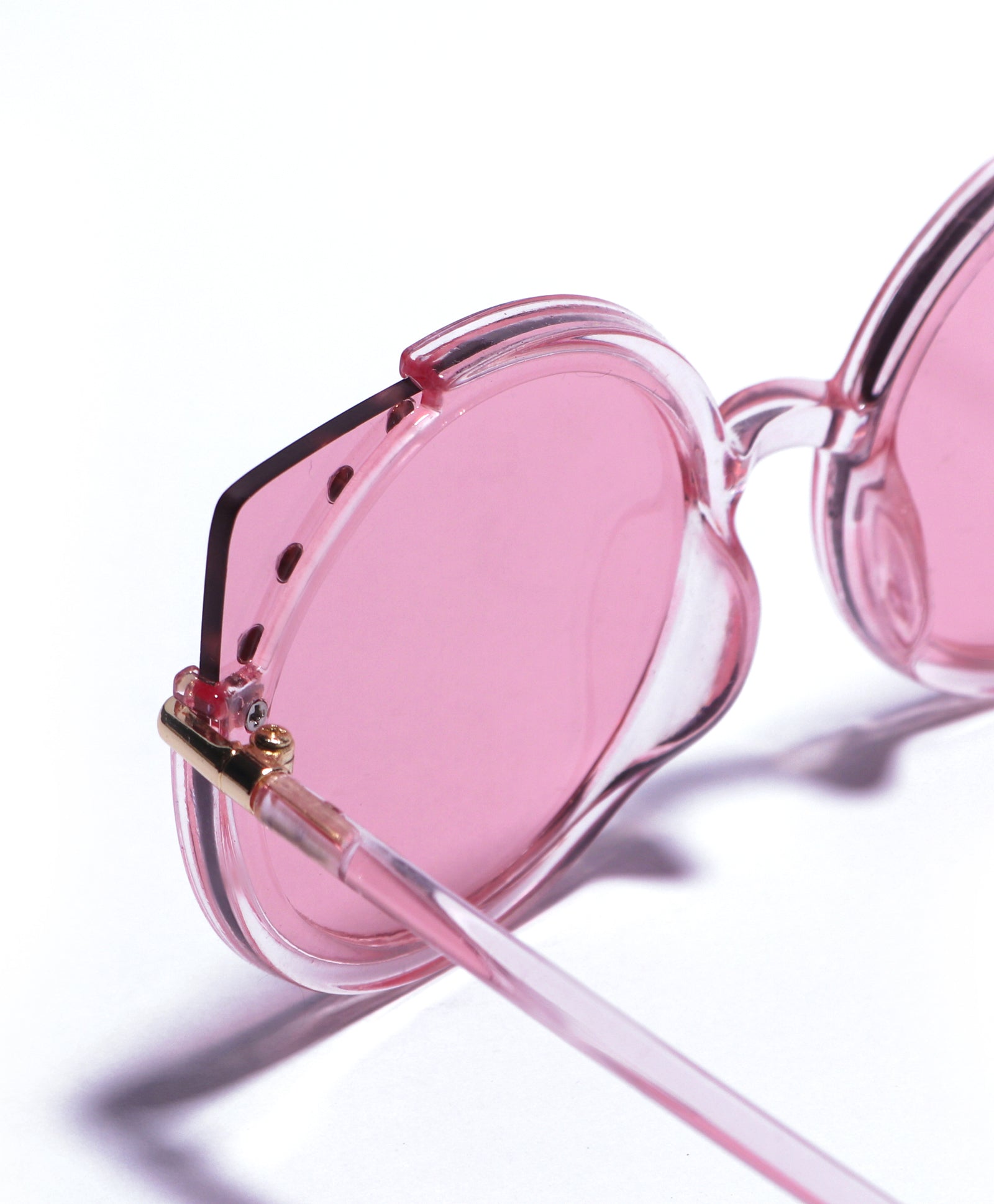 BEADS EMBELLISHED SUNGLASSES - PINK