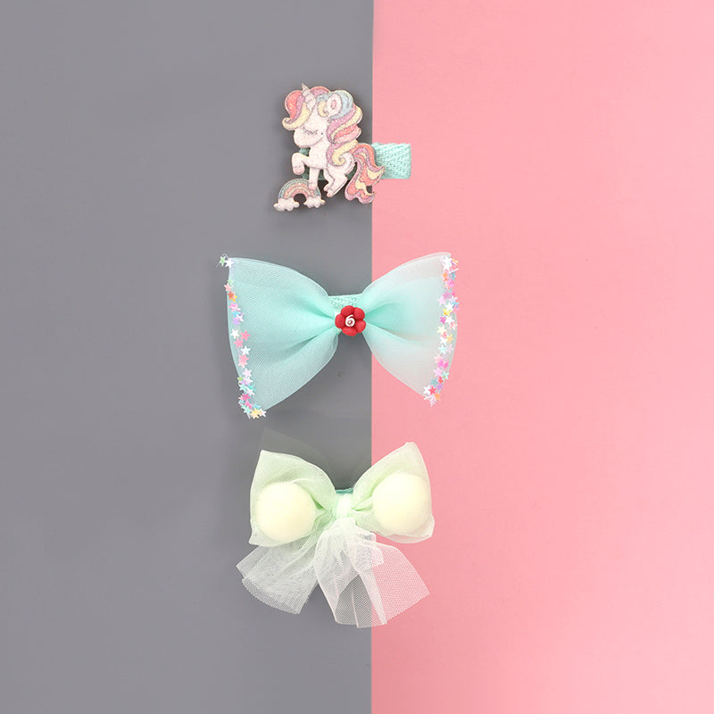 BOW & UNICORN HAIR PINS