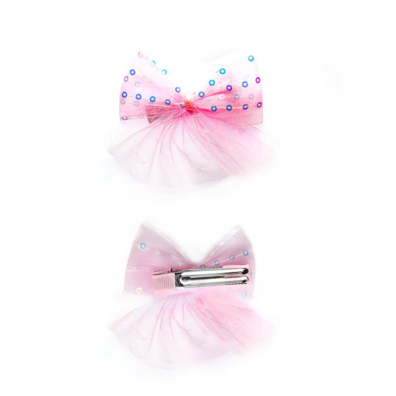 SEQUIN BOW HAIR PINS