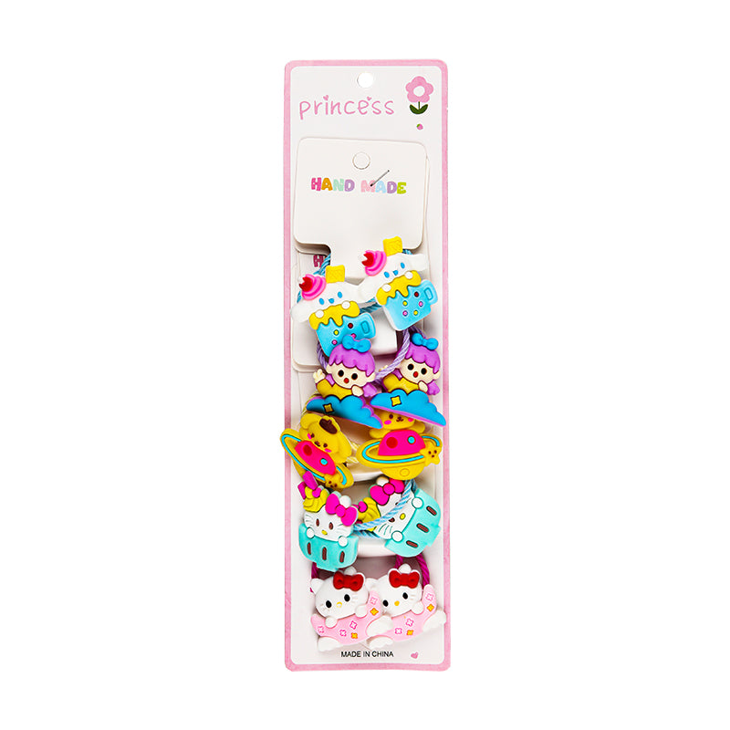 KITTY APPLIQUE HAIR TIES