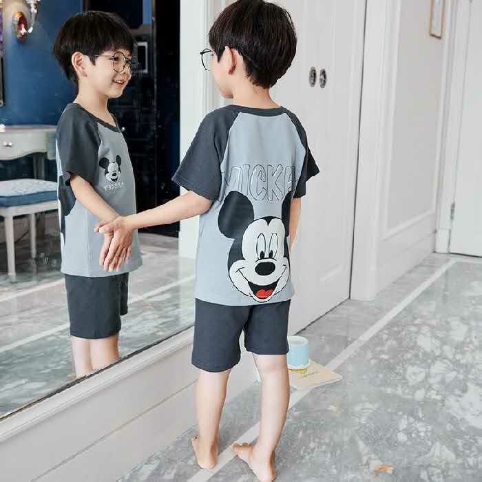 MICKEY T-SHIRT & SHORTS - GREY