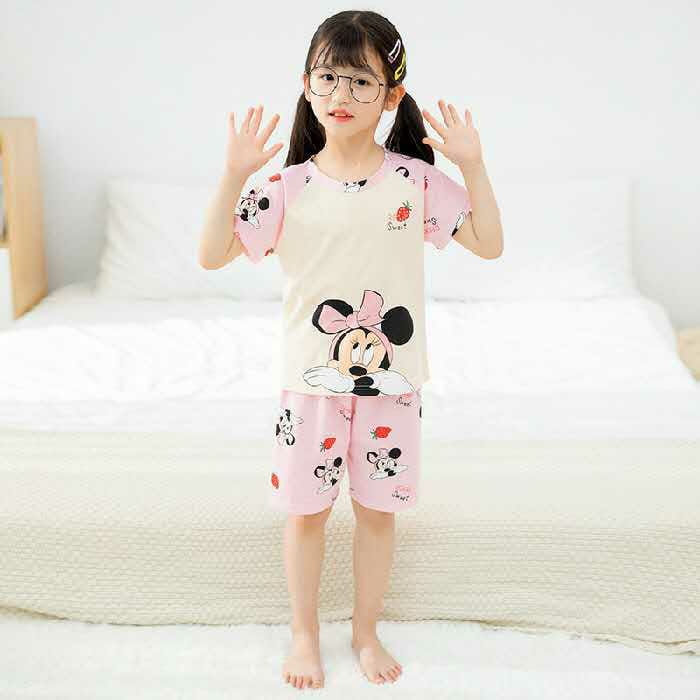 MINI MOUSE T-SHIRT AND SHORTS - PINK