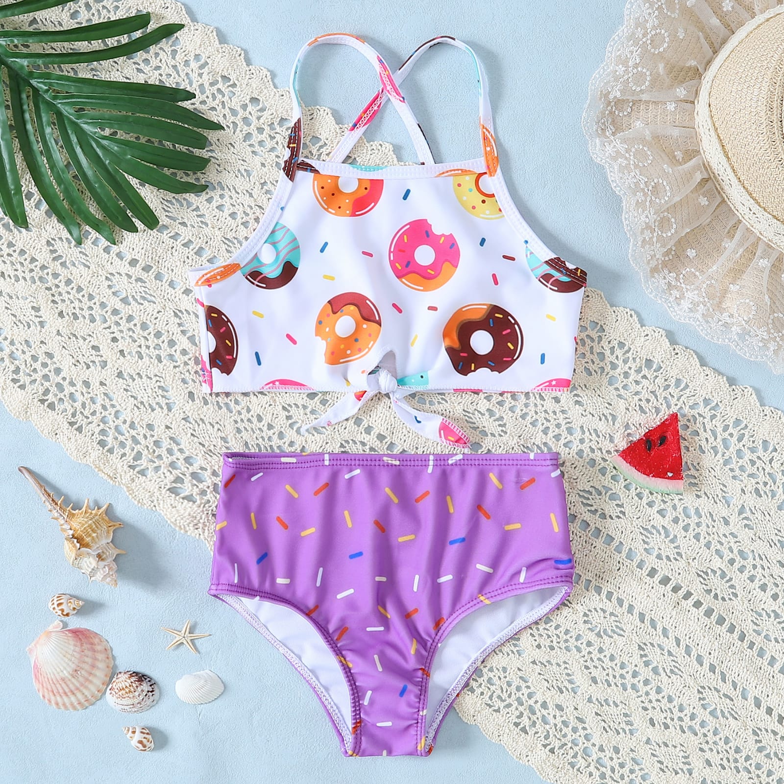 DONUT KNOT SWIMSUIT 2PC - PURPLE