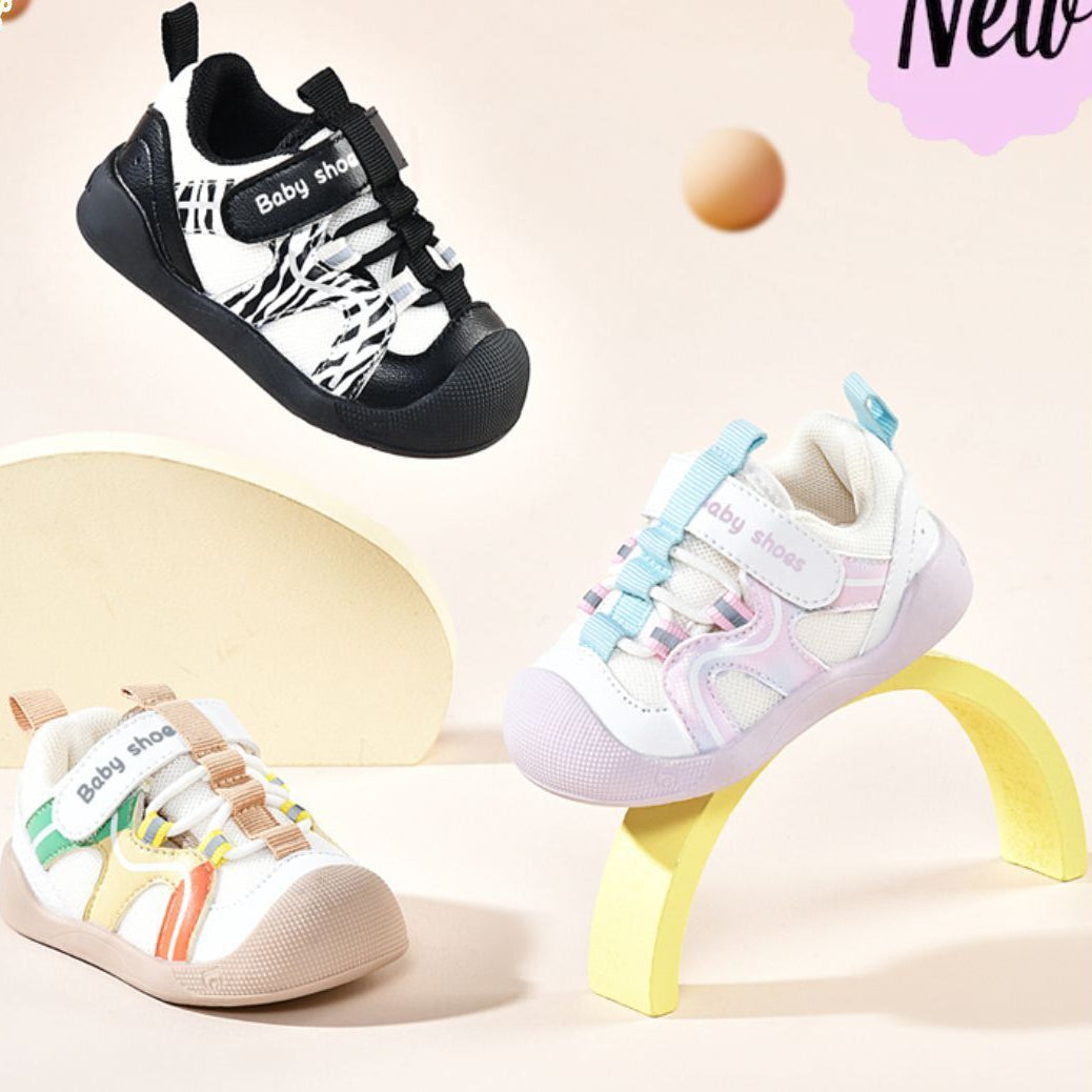 ZEBRA PRINTED PREWALKER SHOES - BLACK