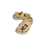 GIRL CHARM APPLIQUE CLOGS - BEIGE