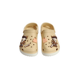 GIRL CHARM APPLIQUE CLOGS - BEIGE