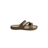 STRIPES DETAILED SLIPPERS - BROWN