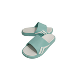 SOLID STRIPES PATCH SLIDERS - SEA GREEN