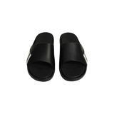 SOLID STRIPES PATCH SLIDERS - BLACK