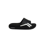 SOLID STRIPES PATCH SLIDERS - BLACK