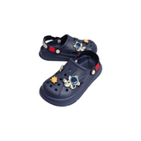 ASTRO THEME BACK STRAP CLOGS - NAVY