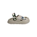 ASTRO THEME BACK STRAP CLOGS - GREY