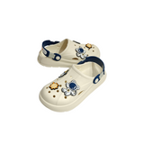 ASTRO THEME BACK STRAP CLOGS- WHITE