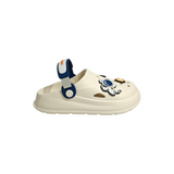 ASTRO THEME BACK STRAP CLOGS- WHITE