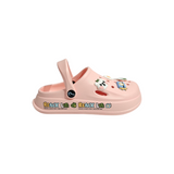 CAMERA & CROCODILE APPLIQUE CLOGS - PINK