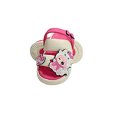 Cat Applique Sandal Style Clogs - Dark Pink