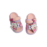 Cat Applique Sandal Style Clogs - Light Pink