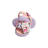 Cat Applique Sandal Style Clogs - Light Pink