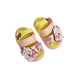 Cat Applique Sandal Style Clogs - Yellow