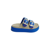 Avengers Print Buckle Applique Flip-Flop - Grey & Blue