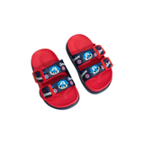 Avengers Print Buckle Applique Flip-Flop - Red & Navy