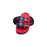 Avengers Print Buckle Applique Flip-Flop - Red & Navy