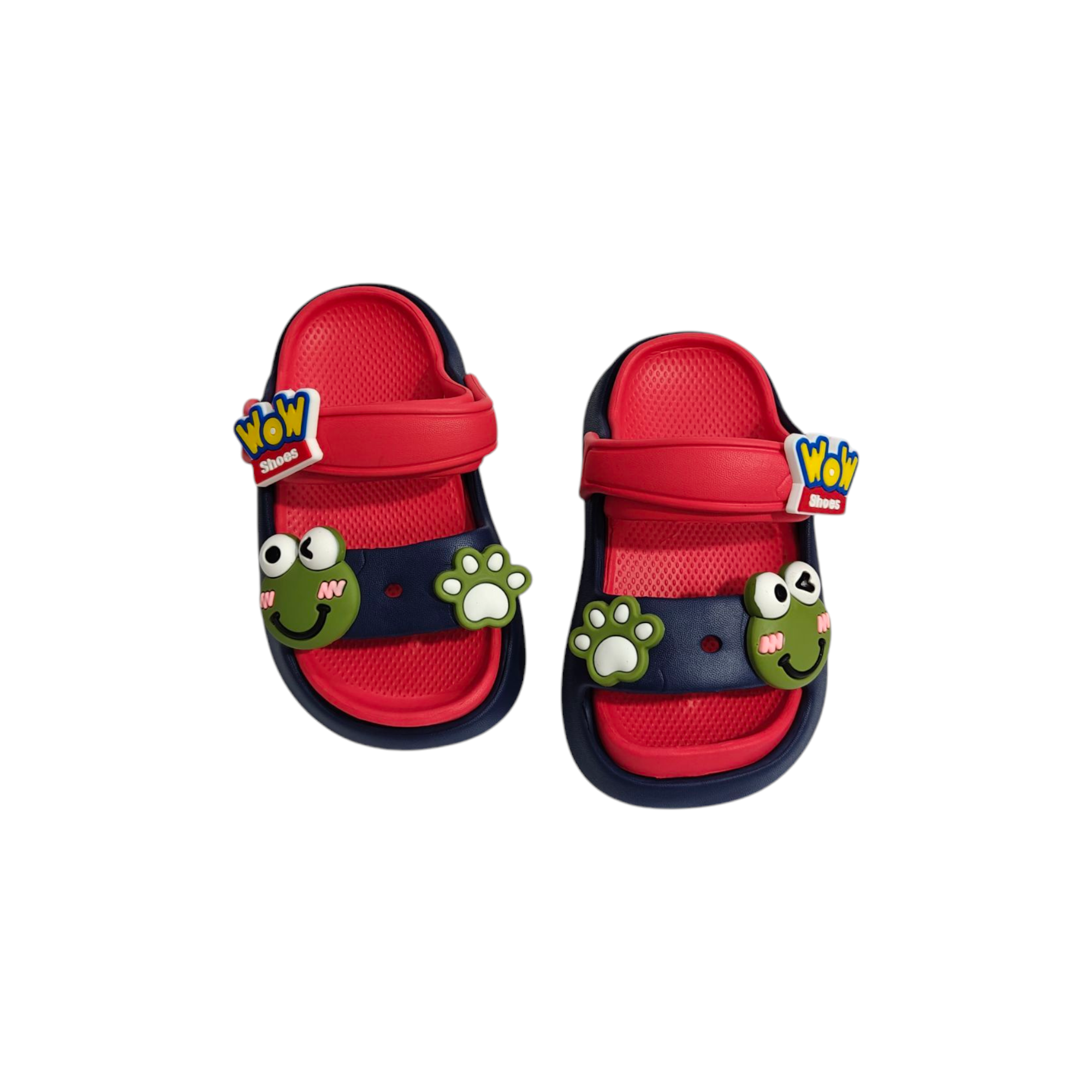 Frog Applique Sandal Style Clogs - Red